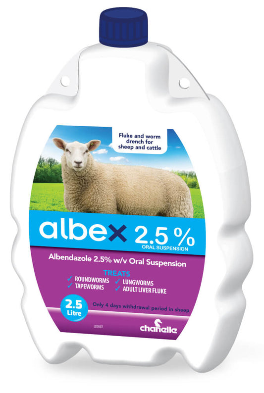 Albex 2.5 % Oral Suspension 2.5L