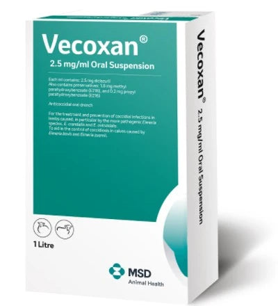 Vecoxan 2.5 mg/ml Oral Suspension for lambs and calves
