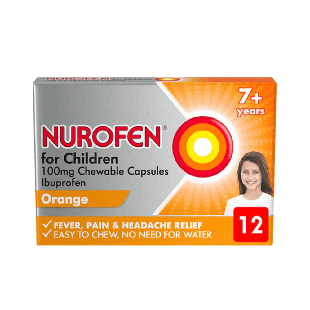 Nurofen Children 100mg Soft Chewable Capsules 7+ 12 Pack
