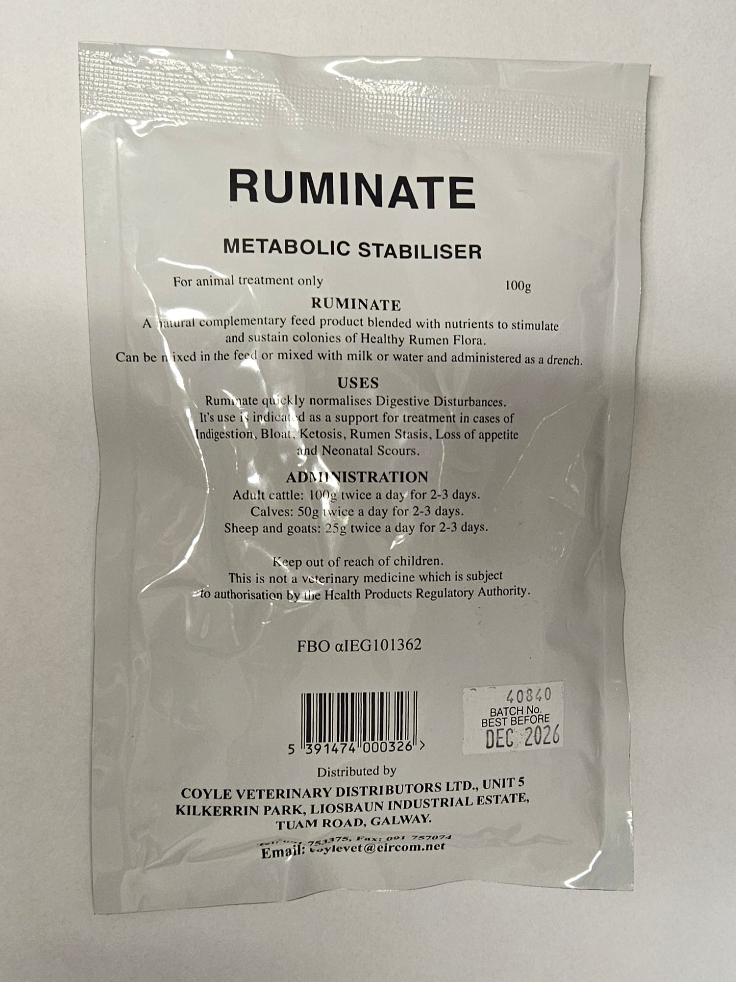 Ruminate Metabolic Stabiliser 100g Sachet