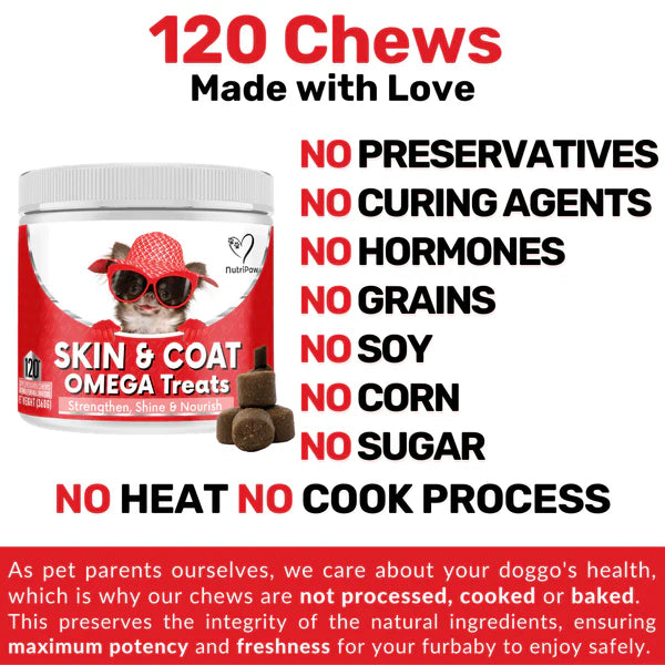 NutriPaw Skin & Coat Omeage Treats (120 Pack)