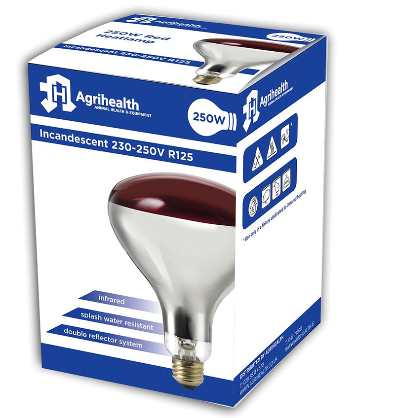 Agrihealth Infrared Heatlamp Bulb 250w Red