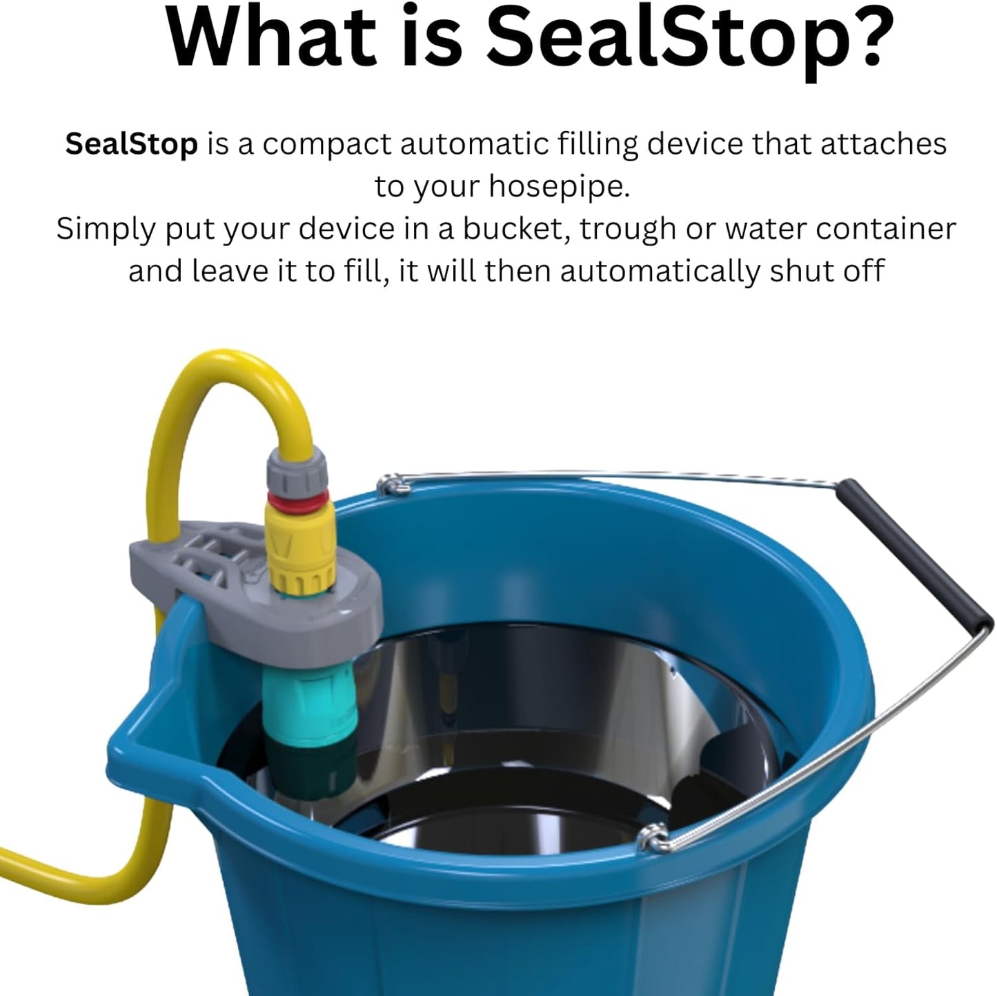 SealStop Automatic Water Stop Valve for Hosepipes Overflow Prevention Device
