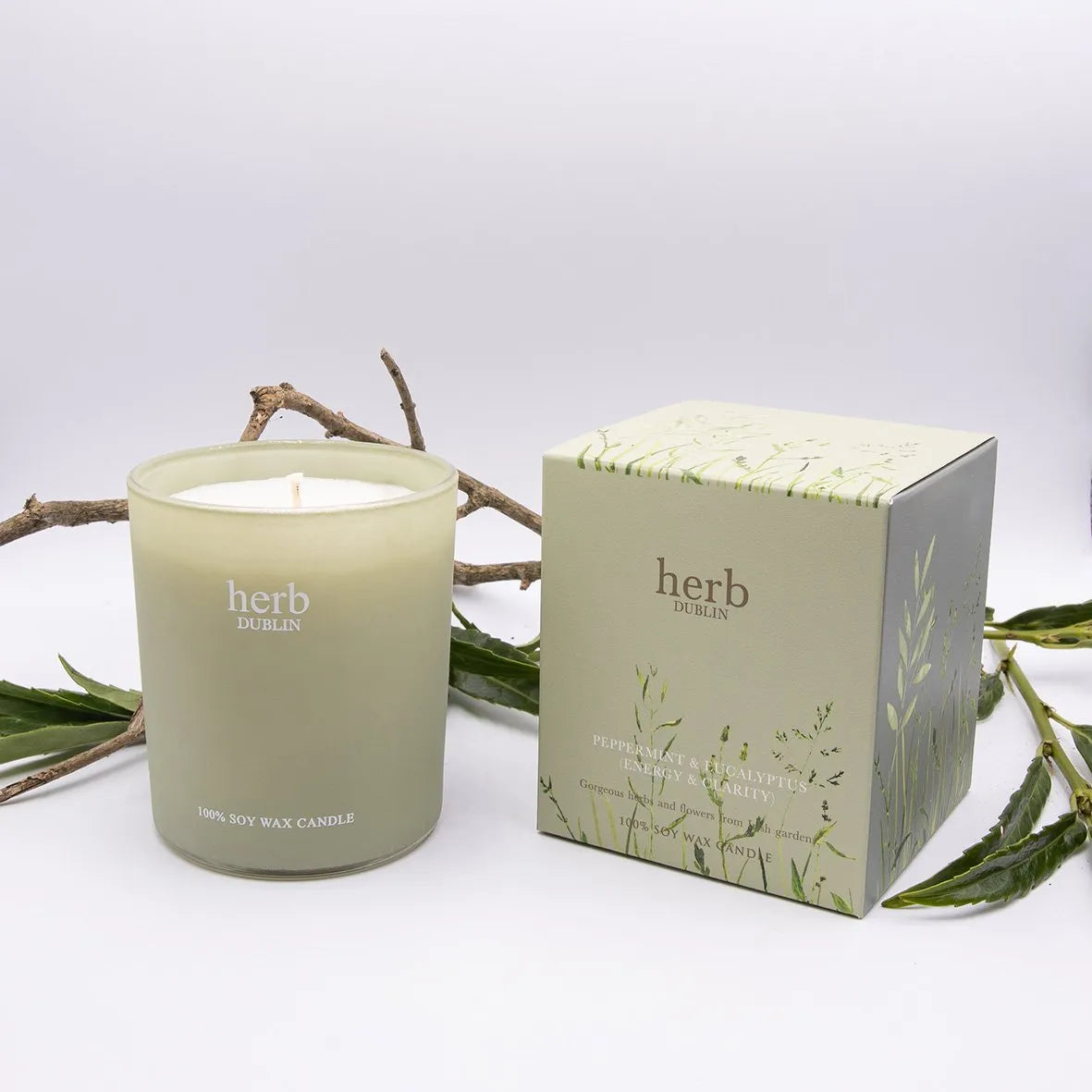 Herb Peppermint & Eucalyptus -Jar candle