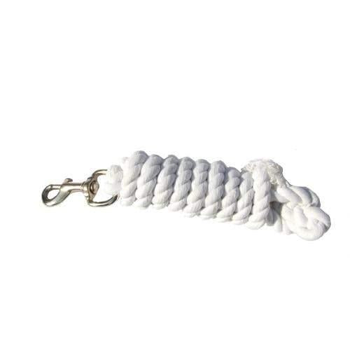 White Cotton Lead Rope with Carbine Hook