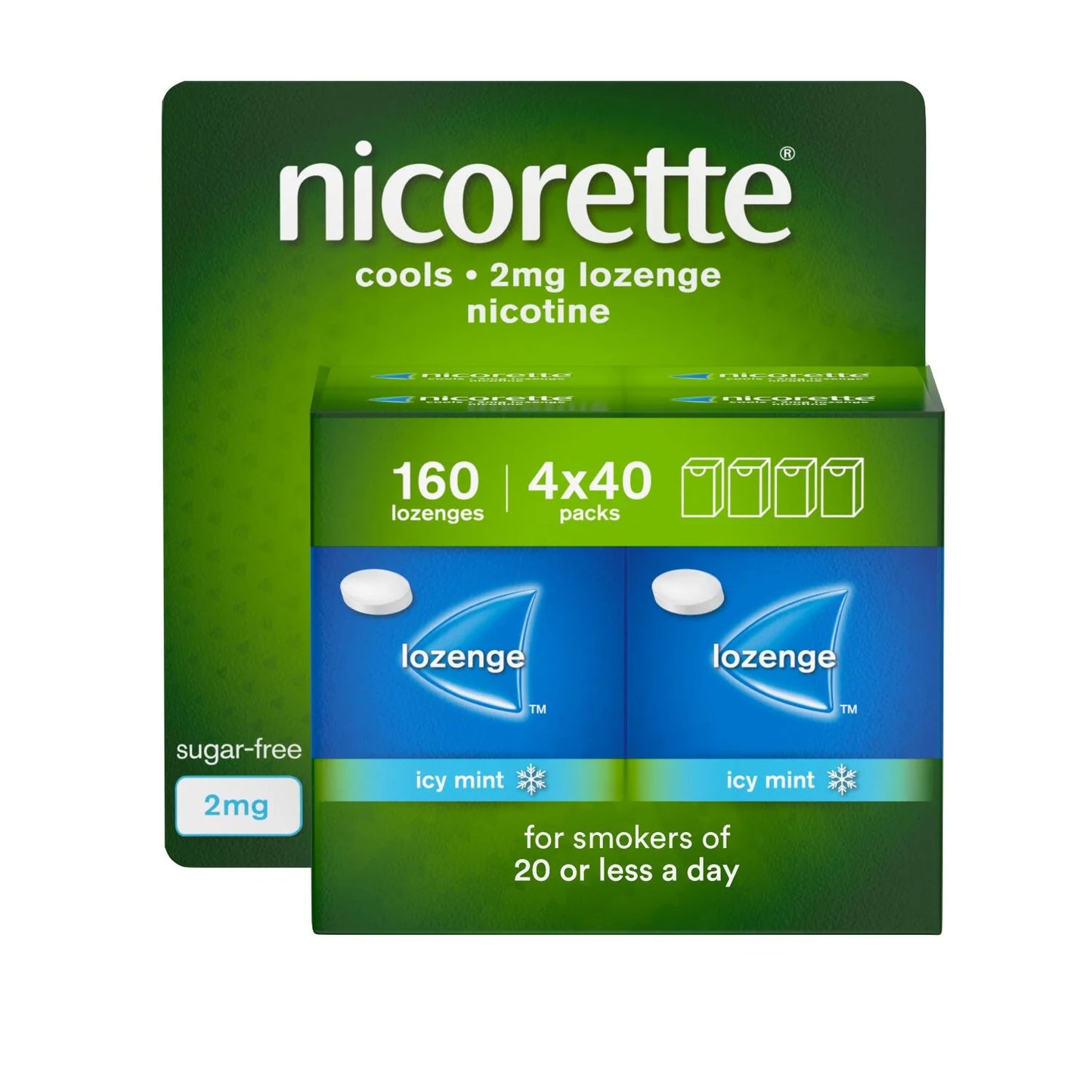 Nicorette Cools 2mg Lozenges Icy Mint 160s