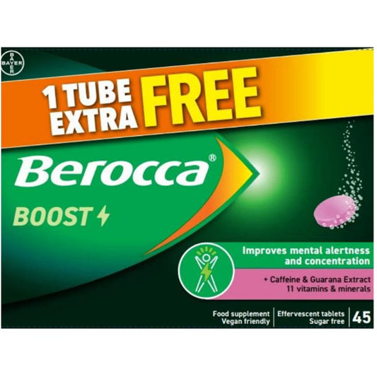 Berocca Boost Effervescent 30 Tablets + 50% Extra Free