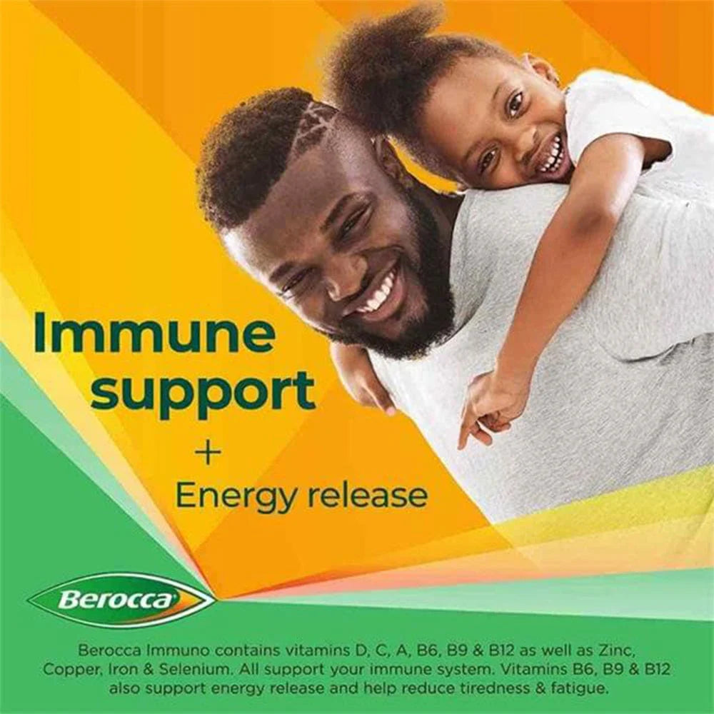 Berocca Immuno Effervescent Tablets Orange Flavour (30 Tablets)