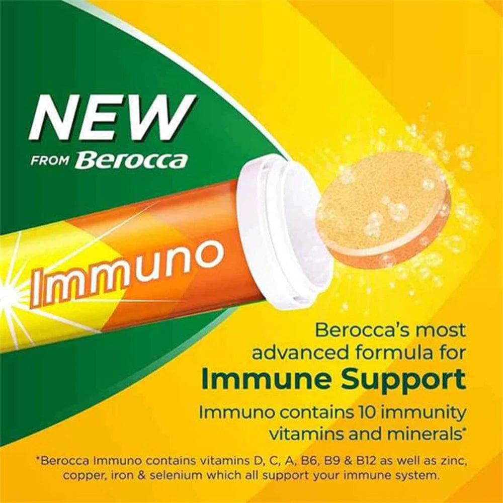 Berocca Immuno Effervescent Tablets Orange Flavour (30 Tablets)