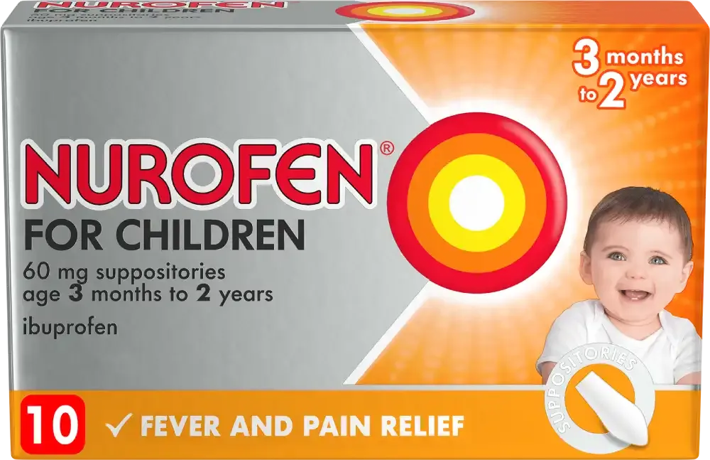 Nurofen for Children 60mg Suppositories age 3 months to 2 years