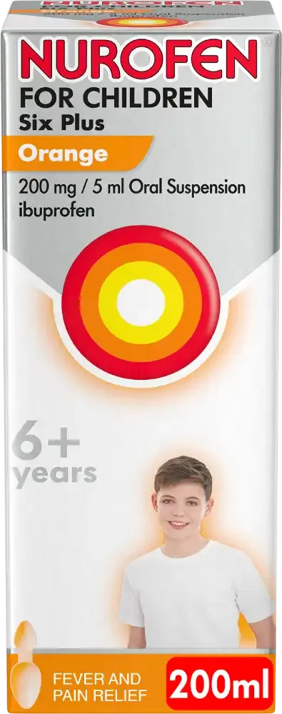 Nurofen for Children Six Plus Orange Oral Suspension 200ml