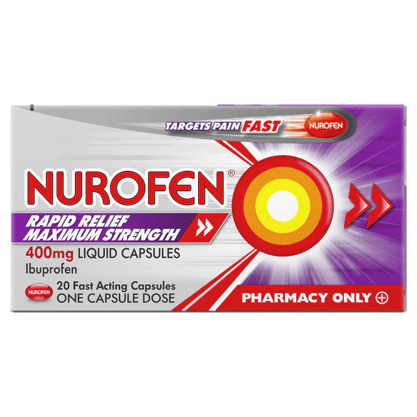 Nurofen Rapid Relief Maximum Strength 400mg 20 Tablets
