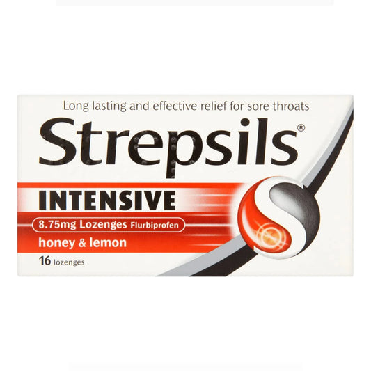 Strepsils Intensive 8.75mg Lozenges Flurbiprofen Honey & Lemon 16's