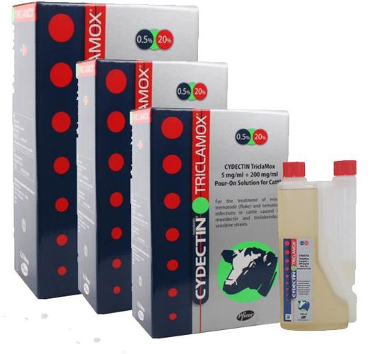 Cydectin TriclaMox 5 mg/ml + 200 mg/ml Pour-on Solution for cattle